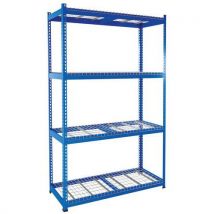 Manutan Expert - Estantería rapid 1 2440x1525x915 4 baldas rejilla azul