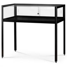 Sarazino - Vitrina de exposición con patas - 100×60×92 cm negro