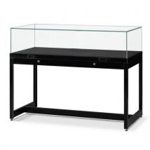 Sarazino - Mesa vitrina de exposición con patas 120x60x92 cm negro