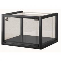 Sarazino - Vitrina de exposición de sobremesa - 45×45×325 cm - negro