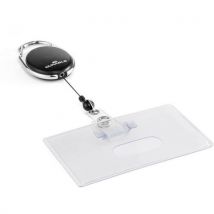 Durable - Portatarjetas para 1 tarjeta con enrollador style negro