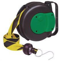 Cable Equipements - Enrollador de banda de señalización de color amarillo y negro - 8 m