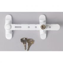 Socona - Tope de ventana airlock blanco con llave