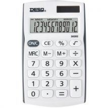 Compacta y Ecológica - Calculadora de Bolsillo 12 Dígitos 30202 Blanca - Desq