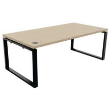 Buronomic - Escritorio dt 200x100 cm pie negro/roble laminado