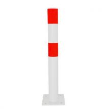 Viso - Poste de protección de acero rojo/blanco para fijar ø90mm