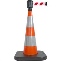 Viso - Cono balizado base lastrada naranja - 2mx5cm - rojo/blanco