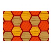 Tapis De Entrée Honeycomb Orange 35 120 Cm X 180 Cm