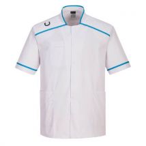 Tunique Médicale Homme C821 Blanc/bleu Xxl