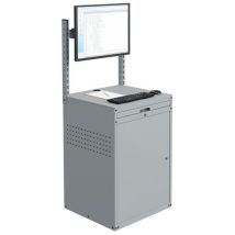Sofame - Armoire informatique Modulinfo Gris Clair - Acier - Charge 450kg - Éco-responsable