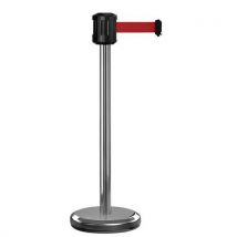 Poteau Extérieur Chromé À Sangle 2m Rouge