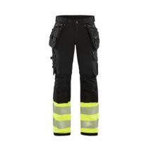 Pantalon Haute Visibilité Femme Rouge Fluoet Noir C42