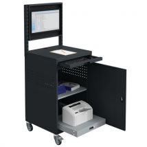 Sofame - Armoire Informatique d'Atelier Modulinfo - Acier Anthracite - Mobile & Éco-responsable - Charge 450kg