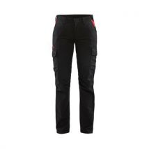 Pantalon De Travail Industrie Stretch 2d Femme Noir/rouge D19