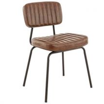 Chaise Intérieure - Métal - Simili Marron Vintage - Stanley