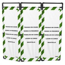 Barrière D'intervention Pvc80 M 3 Vantaux Travaux En Cours