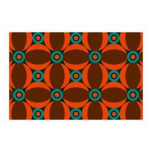 Tapis De Entrée Retro Orange 20 120 Cm X 180 Cm