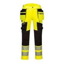 Pantalon Dx4 Haute-visibilité Avec Poches Flottantes Démontables 36 Jaune/noir - Unisexe
