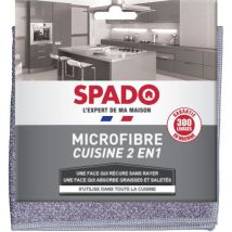 Spado Expert De Ma Maison - Gant Microfibre Cuisine 2 en 1 Gris - Taille 32 - Absorption & Nettoyage Efficace