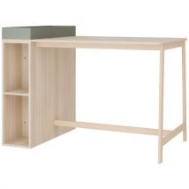 Poste De Travail Blois 140x90 H110 Cm Vert /acacia