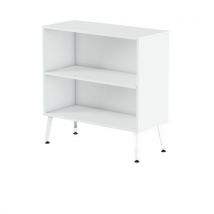 Rangement Bas Ouvert Teni Pieds Métal Lg. 120 Cm Blanc