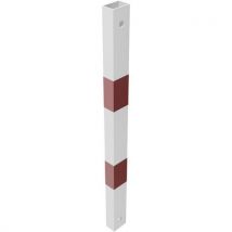 Balustrade De Protection En Tube - Blanc/rouge - 800 Mm
