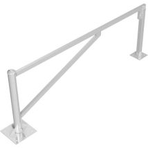 Schake - Barrière Pivotante à Cheviller Serrure Profilée - 2500mm Rouge/Blanc - Hauteur 950mm - Sécurité Voirie