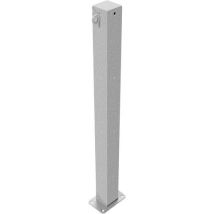 Schake - Poteau Bétonner avec 2 Anneaux Blanc 70x70mm - Hauteur 900mm - Fixation à sceller - Usage Chantier