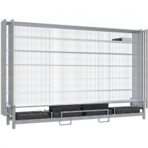Schake - Set de clôture de chantier Twinpalette Profi-crochets - Gris - 1150x3350mm - Temporaire Extérieur ISO 1461