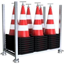 Schake - Kit de cônes de signalisation - 48 pièces - Usage chantier - Signalétique de sécurité