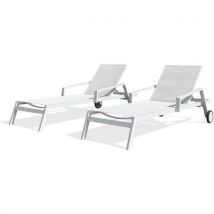 Bain De Soleil En Aluminium Ibiza-blanc