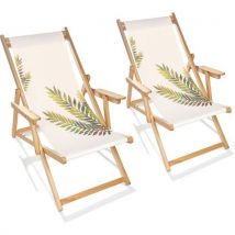 Chilienne De Jardin En Bois D'eucalyptus Motif Feuille