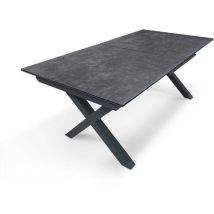 Table De Jardin Plateau En Céramique-anthracite
