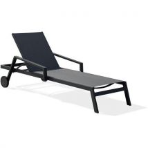 Bain De Soleil En Aluminium Et Toile Plastifiée-anthracite