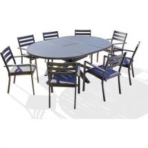 Ensemble Repas En Aluminium Avec Rallonge Papillon-8 Places