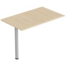 Retour Isia 120 X 60 Cm + 1 Pied Métal Noyer/alu