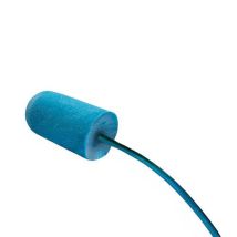 Bouchons d'oreille jetables BioSoft cordés - Mousse PVC Bleu - 38 dB - Usage unique - Confort et protection auditive