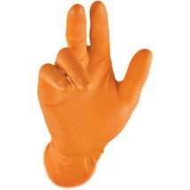 Gants Jetables En Nitrile Non Poudré Tactile - Orange - 7