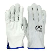 Gants en cuir fleur vachette dos croûte - Blanc - Taille 10 - Confort et Protection