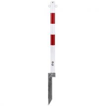 Potelet Ø 60 Mm Rouge / Blanc Et Support - Crash Stop