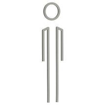 Pictogramme Homme - Inox Brossé