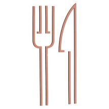 Pictogramme Restaurant - Cuivré Brossé