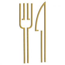 Pictogramme Restaurant - Doré Brossé