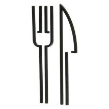 Pictogramme Restaurant - Noir Satiné