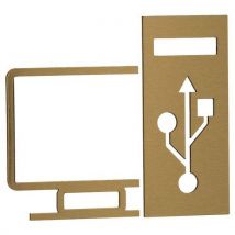 Pictogramme Salle De Réunion - Doré Brossé