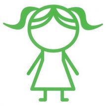 Pictogramme Fille - Elise & Gaby - Vert