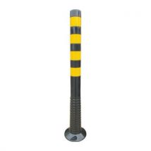 Poteau De Délimitation Flexible - Noir Et Jaune - Brandsafe