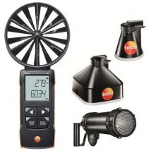 Testo 417 Anémomètre À Hélice Jeu De Cônes + Redresseur Flux