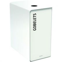 Borne De Tri Support Sac Cubatri - Gobelets - 90l - Blanc