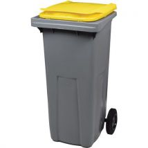 Poubelle Conteneur 2 Roues Korok - 120l - Jaune